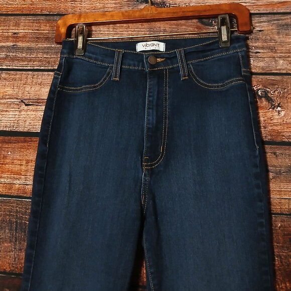 Vibrant Miu Jeans Size 28 9 Bell Flare High Rise US Made - Picture 5 of 10